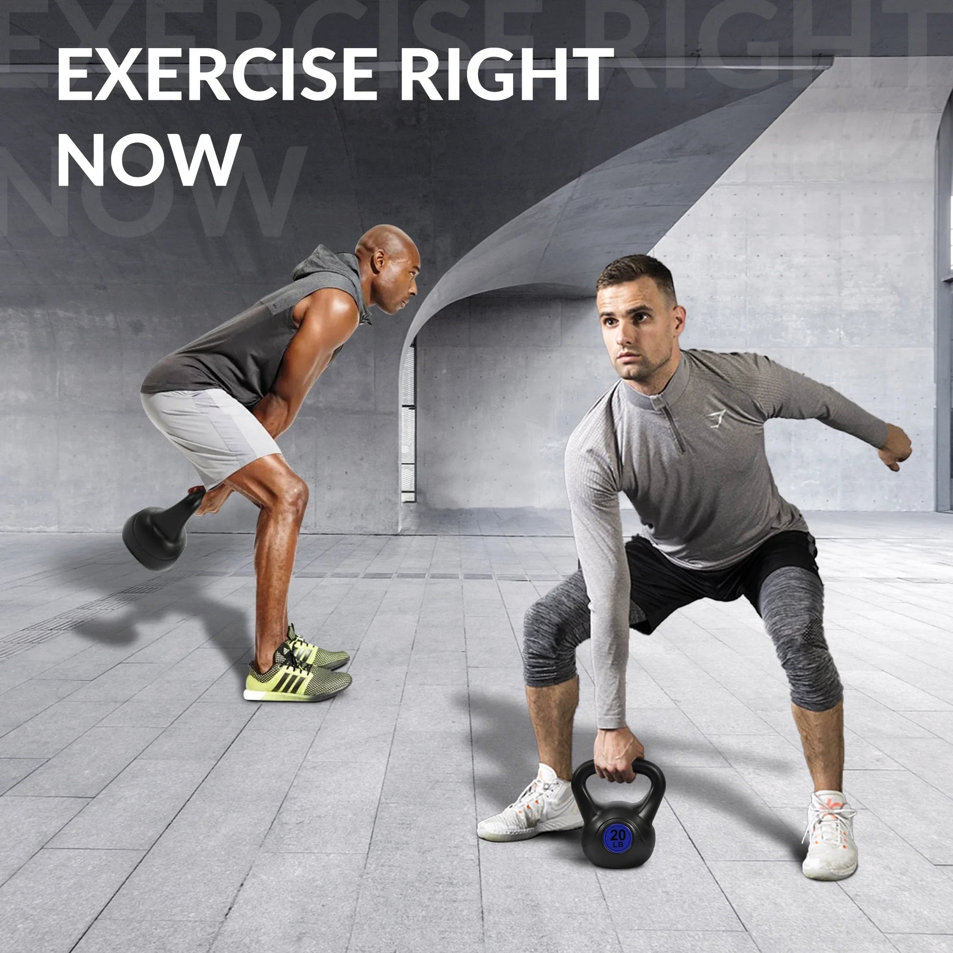 Wide Grip Kettlebell Exercise Fitness Weight Set, 3-Pieces: 10Lb, 15Lb and 20Lb Kettlebells